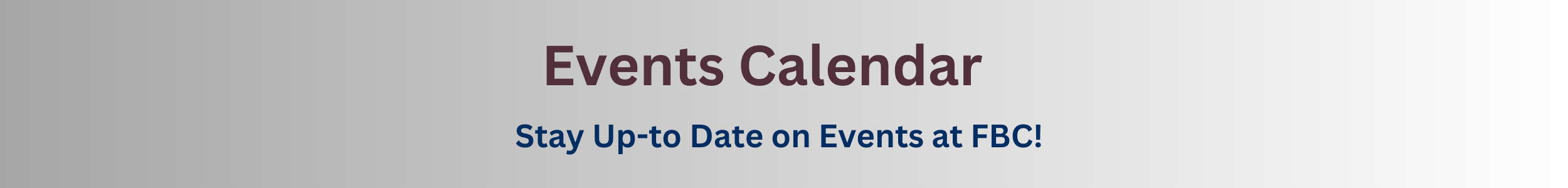Event Calendar at the First Baptist Church of Rogersville