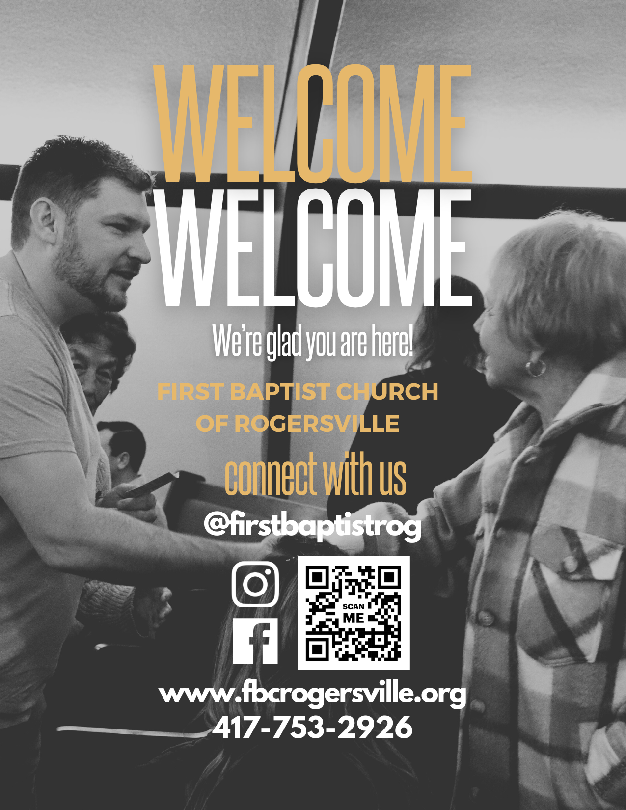 Connection Card. Welcome to the First Baptist Church of Rogersville. Let's Connect!